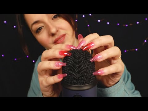 ASMR #Shorts | Mic Scratching with Long Nails (NO COVER) & Soft Whispering for Sleep