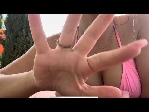 Poolside ASMR 🌴 - tapping / scratching / water sounds / no talking