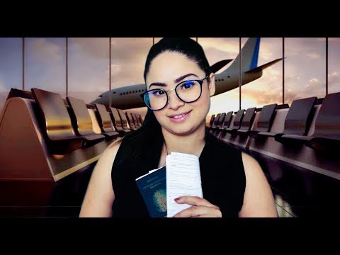 ASMR: ROLEPLAY CHECK IN AEROPORTO ✈️
