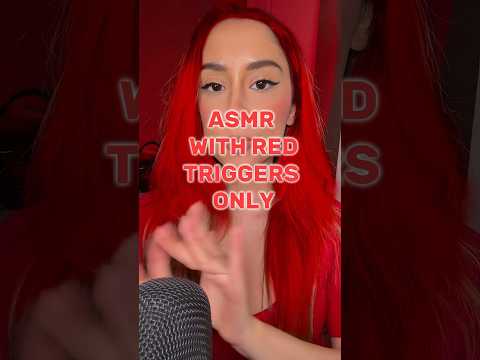 ASMR Red Triggers Only 🍓💄♥️ #asmr #shorts #asmrtriggers #sleep