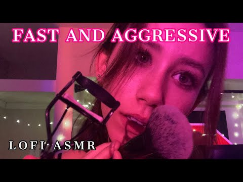 ASMR | fast and aggressive triggers +chaotic +lofi
