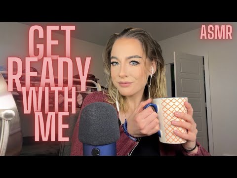 ASMR ✨ GRWM smokey eye & nude lip (tapping, lid sounds, whispering, brushing, etc.)