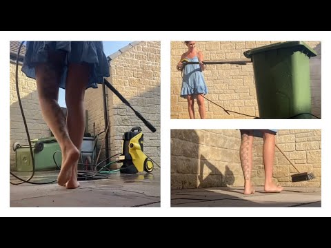 Pressure Washing My Bin and My Patio - Outdoor Chores