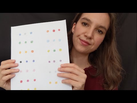 ASMR Colour Tests (Paper Sounds, Soft Speaking)