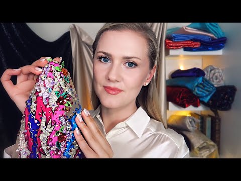 Tailor ASMR / Beads / Fabrics / Measure / Crinkly Paper / Cutting / Soft Spoken