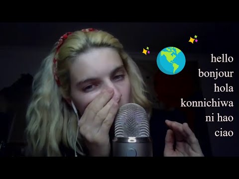 ASMR | Repeating My Tingly Intro | "Hello" In Different Languages 🌎