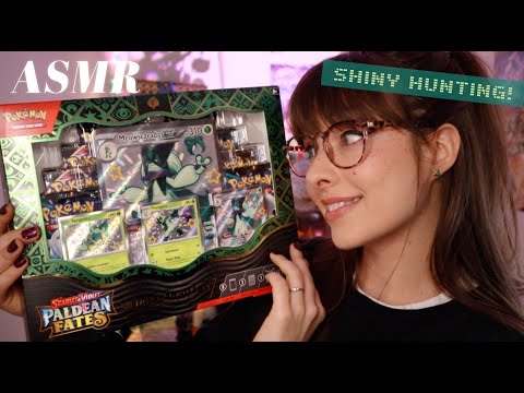 ASMR 🍃A Relaxing Pokemon TCG Card Opening!🍃 Shiny Meowscarada Collection Whispered Unboxing!