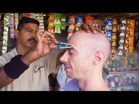 Street Barber Acupressure Head Massage and Neck Crack | Indian Techniques
