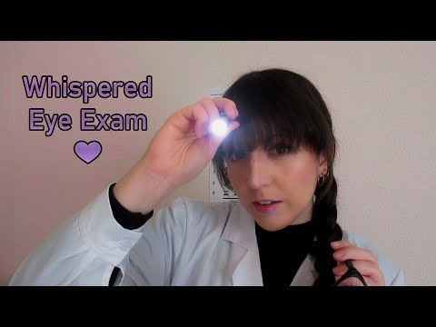 ⭐ASMR Whispered Eye Exam, Doctor Roleplay 🔦(Mouth sounds, Light Triggers)