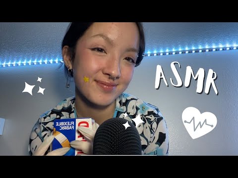 ASMR POV nurse heals your burn (personal attention, comfort, patient role play) + gum chewing