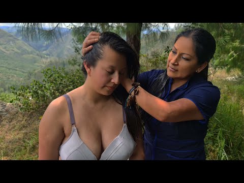 SUPER RELAXING ASMR MASSAGE BY MARITZA  PANGOL IN THE  NATURE
