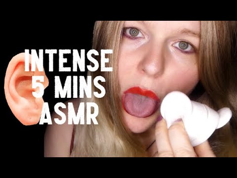 ASMR | 5 minute INTENSE Ear Digging, Mouth sounds💦 (NO TALKING)