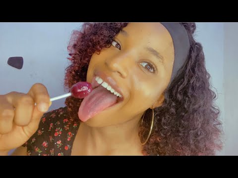 ASMR Lollipop Licking and Sucking| Wet Mouth Sounds