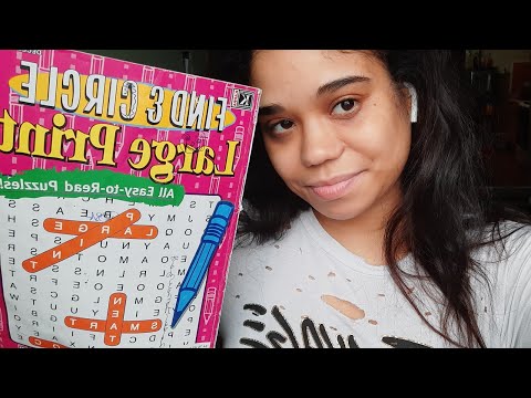 20 Mins of Gum cracking snapping /wordsearch
