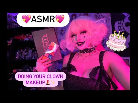 ASMR//POV: I do your clown makeup 🎪💖✨(tapping & whispering)