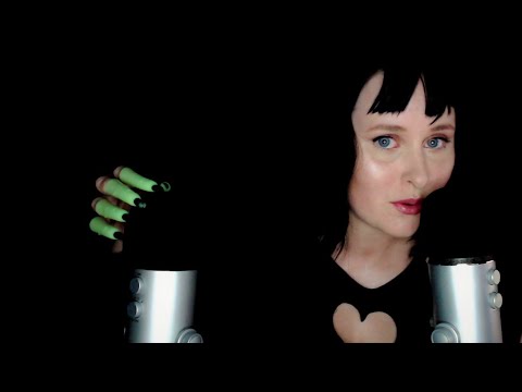 ASMR No Talking ♡ Spooky Mic Scratching, Inaudible Whispers & Fluffy Mic ♡ Halloween Special ASMR
