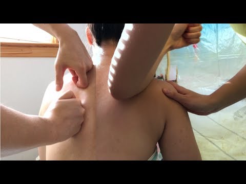 ASMR DECOMPRESS YOUR STRESS!! Neck & Back Massage Using my Elbows, Forearms, Knuckles and Thumbs!