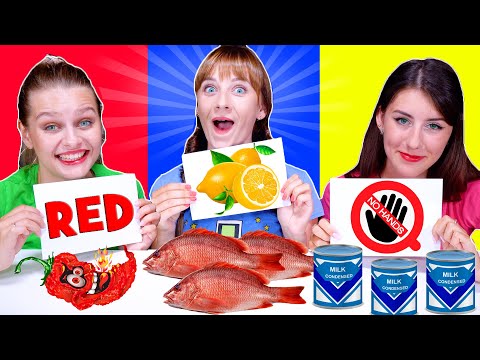 ASMR Most Popular Food Challenge By LiLiBu (Sweet, Sour, Red, Green, Frozen)