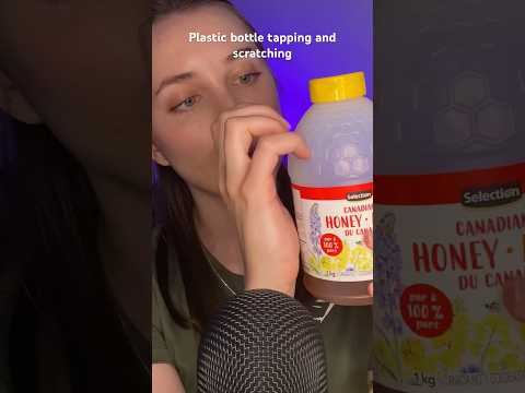 Natural nail honey bottle tapping and scratching ASMR