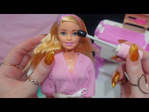 [ASMR] Triggers on Barbie 💕 (tapping, makeup, whispering, skin care)