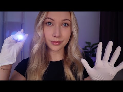 ASMR Unusual Crinkly Glove Exam | Face Touching, Light, Glove Sounds