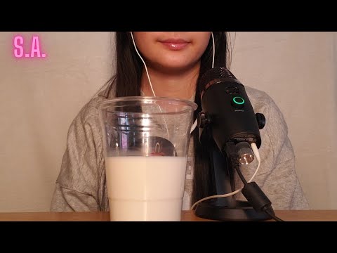 || ASMR || Milk Drinking Sounds (NOTALKING)