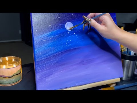 Asmr painting 🎨 *I tried following a painting tutorial and failed* 🥲