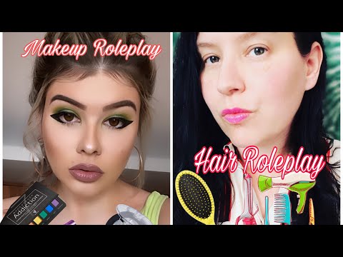 Aussie ASMR Collaboration with MinxLaura123!!! TINGLES GUARANTEED- MAKEUP AND HAIR ROLEPLAY! #ASMR