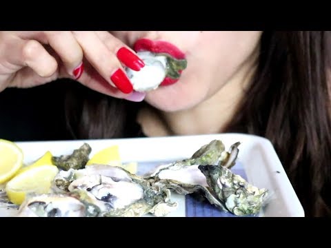 Raw Oyster Eating Sounds ASMR | No Talking | 굴 | 먹방