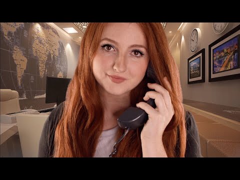 ASMR Travel Agent Roleplay / Planning Your Vacation (Typing, Mouse Clicking, Office Phone)