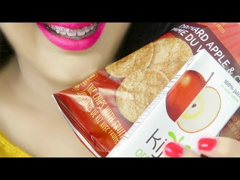 ASMR  Vegan Eating Sounds - Vegan Apple Juice & Vegan Apple Chips 3DIO BINAURAL