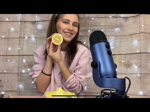 ASMR// Making Lemonade// Lemons!!! + Stirring+ Tapping//