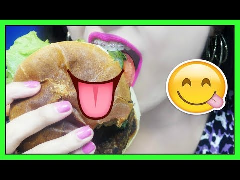ASMR Eating Veggie Burger + Fries - Eating Sounds
