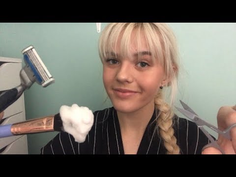ASMR Mens Shave & Haircut Roleplay 💈