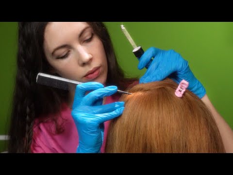 ASMR Relaxing Doctor Scalp Exam & Scalp Treatment (Sleep Inducing)