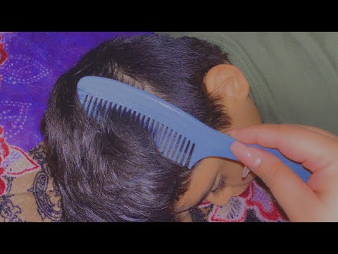 ASMR| Scalp scratching and hair brushing| No talking, LoFi, & hair sounds