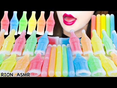 【ASMR】FROZEN WAX BOTTLE CANDY PARTY💓 MUKBANG 먹방 食べる音 EATING SOUNDS NO TALKING