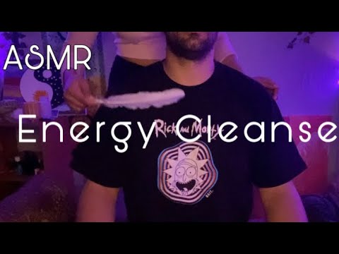 Asmr~ Relaxing Energy Cleanse ~ Sage~ Feather Brushing~ Rattle~ Essential oil Spray 🌀(No talking)
