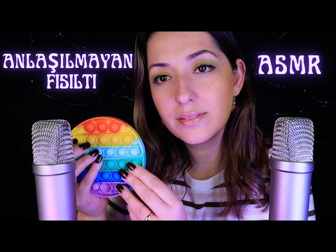 Türkçe ASMR | Pop It ve Anlaşılmayan Fısıltılar ile Uyku | Inaudible Whispers | Tapping