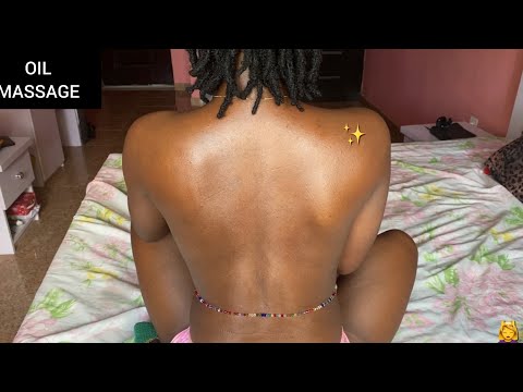 ASMR| Massaging My Sister’s Back and Neck~ RELAXING OIL MASSAGE| Tingles ✨