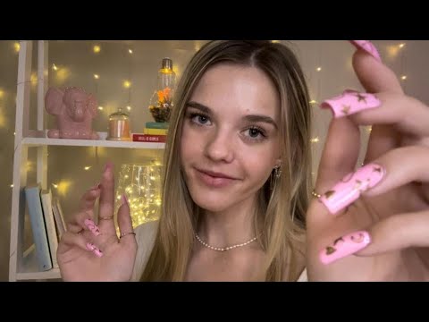 ASMR Reiki Session + Sleepy Countdown 💤 (long nails, close-whispers, positive affirmations)