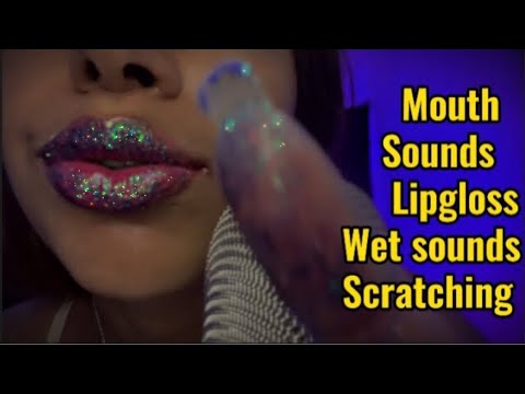 ASMR LAYERED MOUTH SOUNDS - SPIT PAINTING - TINGLY LIPGLOSS - LIPKISS #asmr #viral #explore #new