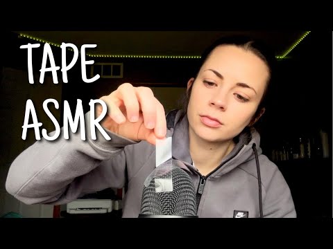 ASMR • Tape Sounds on the Microphone (Crunching & Crackling)