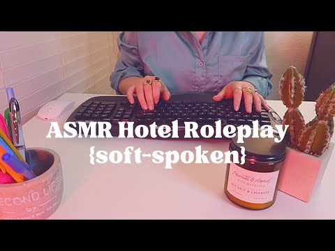ASMR Hotel Check-In & Customer Service Roleplay👩🏻‍💼🛎 Typing Sounds 😴Soft-Spoken
