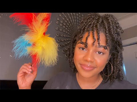 ASMR- Tickling You 🥰✨ (FACE BRUSHING, MOUTH SOUNDS, POSITIVE AFFIRMATIONS, INAUDIBLE WHISPERING)