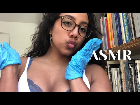 ASMR spit painting and kisses with gloves 💙(personal attention)