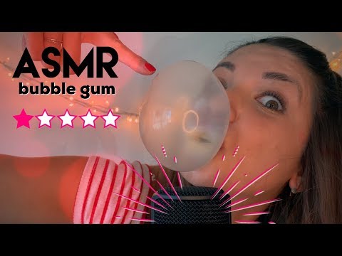 ASMR ❥ Chewing Bubble Gum 💗 Worst Reviewed Bubbles