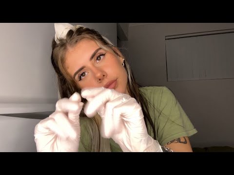 ASMR latex gloves | visual triggers, mouth sounds & spit painting ✨