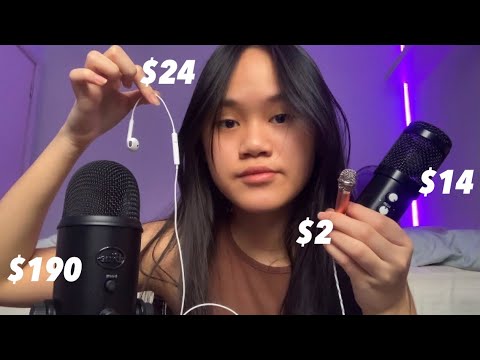 TRYING ASMR WITH ALL MY MICROPHONES ( $2 VS $190 )
