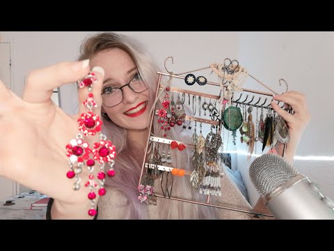 ASMR | My Earring Collection (tapping, fidgeting, mouth sounds)